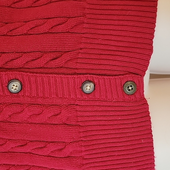 Dark red knitted sweater Small 70%cotton - Picture 3 of 7